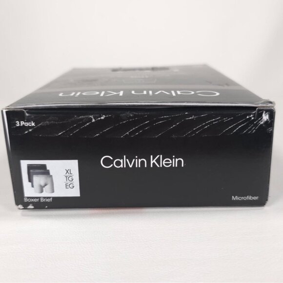 Calvin Klein 3 Pack Boxer Brief LARGE & XL Microfiber Wicking Stretch - Picture 5 of 6